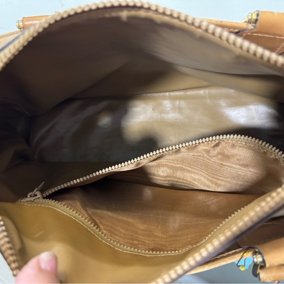 Vintage Celine Macadam Handbag - Beige & Tan Coated Canvas - Picture 5 of 9